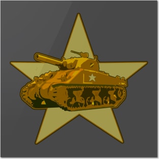 Desert Sherman Tank Posters and Art